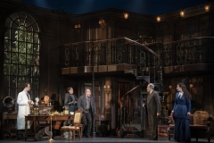 Laird Mackintosh as Professor Henry Higgins, Gayton Scott as Mrs. Pearce, Adam Grupper as Alfred P. Doolittle, Kevin Pariseau as Colonel Pickering and Shereen Ahmed as Eliza Doolittle in The Lincoln Center Theater Production of Lerner & Loewe’s MY FAIR LADY Photo: Joan Marcus
