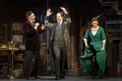 Kevin Pariseau as Colonel Pickering, Laird Mackintosh as Professor Henry Higgins and Shereen Ahmed as Eliza Doolittle in The Lincoln Center Theater Production of Lerner & Loewe’s MY FAIR LADY Photo: Joan Marcus