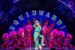 Cody Cooley as Squidward Q. Tentacles and The Company of The SpongeBob Musical Photo by Jeremy Daniel